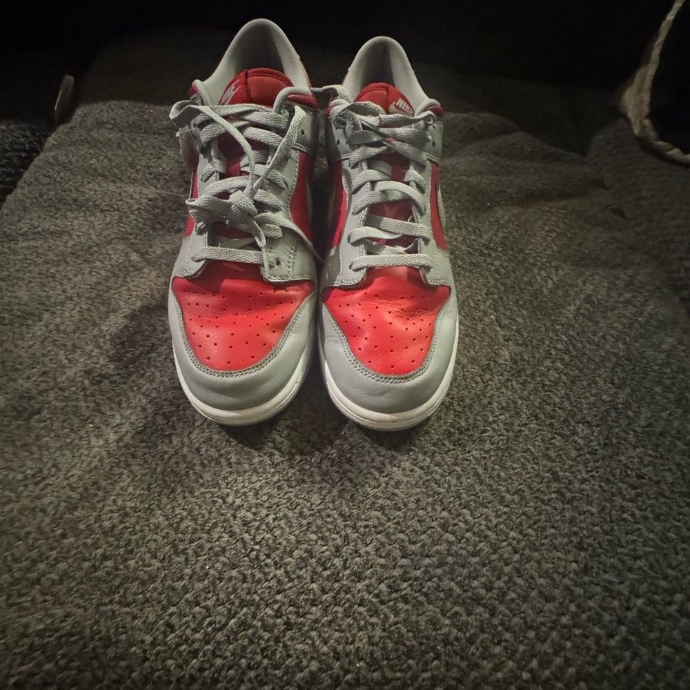 Nike Red and Gray Athletic Shoes